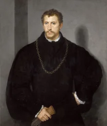 Porträt eines jungen Engländers, Porträt eines jungen Mannes mit grauen Augen, 1540-1545.