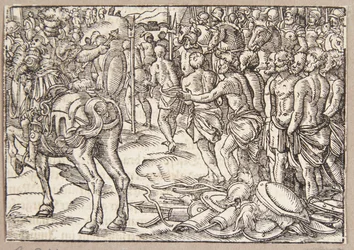 Cincinnatus befiehlt den Aequiern, unter dem Joch hindurchzugehen