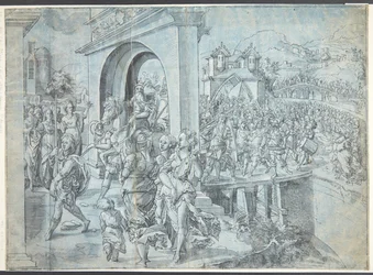 Davids Einzug mit Goliaths Kopf