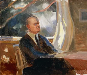 Porträt des finnischen Komponisten und Geigers Jean Sibelius (Hämeenlinna)