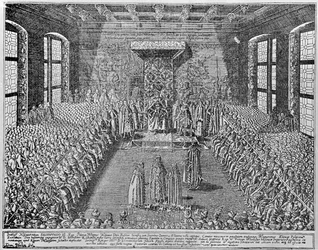 Wassili Schuiski mit seinen Brüdern beim Sejm in Warschau