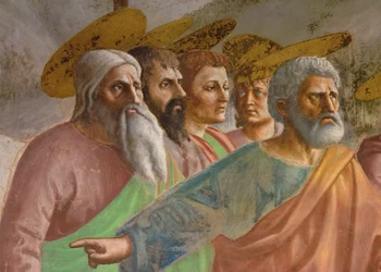 Jesus, der heilige Petrus und der Zöllner