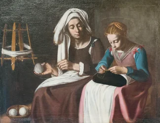 Madonna und die Heilige Anna, römische Schule, zugeschrieben Tommaso Salini