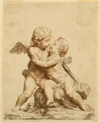 Zwei Küsse von Cupidos