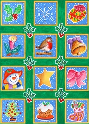 12 Quadrate für Weihnachten