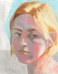 Blondes Frauenporträt