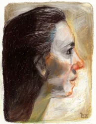 Ausdrucksvolles Frauenprofil