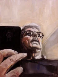 Gemaltes Selfie-Porträt