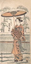 Sanogawa Ichimatsu in der Rolle von Otsuru, ca. 1754
