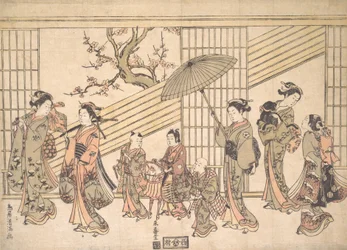 Kinder spielen eine Daimyo-Prozession nach, ca. 1763