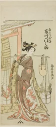 Schauspieler Ichikawa Monnosuke II als die Dame der Haarnadel (Ichikawa Monnosuke Kogai no Tsubone)