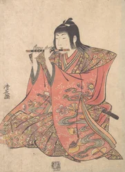 Eine Puppe, die einen Jungen darstellt, der Flöte spielt, ca. 1780