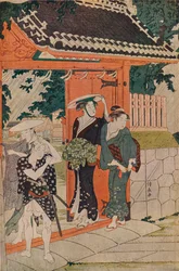 Ein plötzlicher Regenschauer am Mimeguri Inari Schrein, 1787