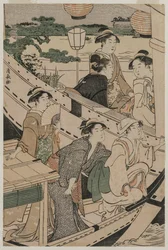 Bootsfahrt auf dem Sumida-Fluss, 1789
