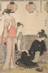 Szene in Nakasu, einem Bezirk von Edo