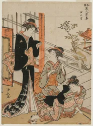Drei Frauen aus der Serie Eine kurze Sammlung japanischer Schönheiten, 1781