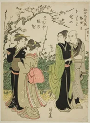 Umeyashiki, aus der Serie "Sammlung berühmter Orte in Edo (Edo meisho shu)"