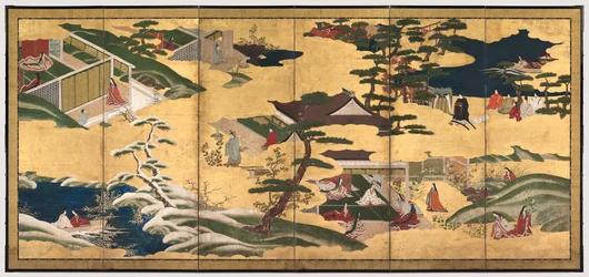 Szenen aus der Geschichte von Genji, späte 1700er