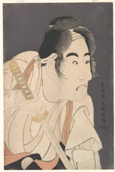 Bandō Mitsugorō II als Ishii Genzō im Stück "Hana-ayame Bunroku Soga", ca. 1794