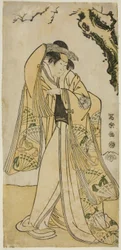 Der Schauspieler Sakakiyama Sangoro als Prinzessin Odae, die Tochter des Seniorregenten Michinaga