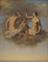 Juno, Minerva und Venus mit Amor