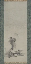 Haboku, gesprenkelte Tuschlandschaft