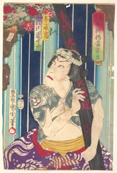 Imaginäres Porträt, Shuihuzhuan der Bühne: Tōryūdai (Mitate Suikoden Tōrōdai) - der Schauspieler Ichikawa Danjūrō in der Rolle des Sanjō