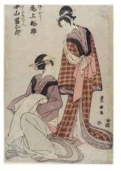 Schauspieler Onoe Matsusuke und Nakayama Tomisaburo