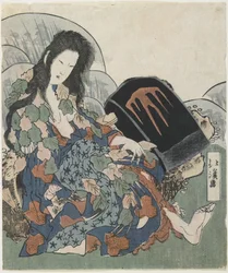 Berghexe mit einer Axt