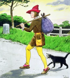 Dick Whittington (1358-1423) und seine Katze, aus 