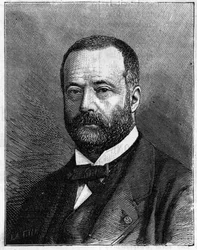 Porträt von Henri Sainte Claire (Sainte-Claire) Deville (1818-1881), französischer Chemiker. (Nach einem Foto von Herrn Truchelut). Stich in „La Nature: revue des sciences et de leurs applications aux arts et a l