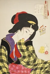 Schüchterner Blick: Die Umgangsformen eines jungen Mädchens der Meiji-Zeit