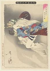 Alte Frau fliegt mit ihrem abgehackten Arm davon