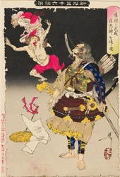 Tametomos militärische Macht vertreibt die Pockendämonen