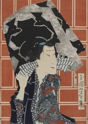 Der Schauspieler Sawamura Tanosuke III. für eine Feuerwehrtruppe