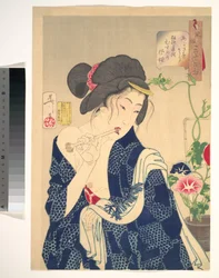 Beim Aufwachen: Ein Mädchen aus der Kōka-Ära (1844-1848)