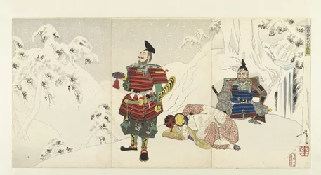 Trennung von Yoshitsune und Shizuka Gozen in den Yoshino-Bergen, 1892