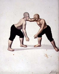 Zwei Ringer, osmanische Periode, drittes Viertel des 18. Jahrhunderts