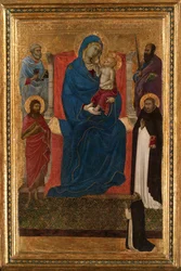 Jungfrau und Kind auf dem Thron mit den Heiligen Petrus, Paulus, Johannes der Täufer und Dominikus