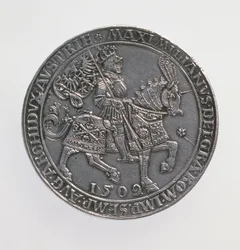 Krönungsdoppelguldiner von Kaiser Maximilian I. (1493-1519), Münzstätte Antwerpen, Neuauflage einer Münze von 1509, 1517 (Vorderseite)