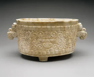 Dreifußvase mit Vogelgriffen, Terminal Classic, 800-1000