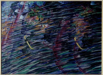 Seelenzustände: Die Abschiede. Gemälde von Umberto Boccioni (1882-1916), 1911, Mailand, Pinacoteca di Brera