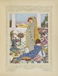 Hier wollten alle Frauen sich wie eine Königin kleiden, Illustration aus 