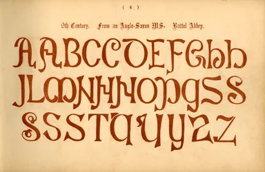 9. Jahrhundert. Aus einem angelsächsischen Manuskript. Battel Abbey, 1862