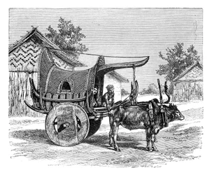 Ein burmesischer Wagen, Burma Myanmar, 1895