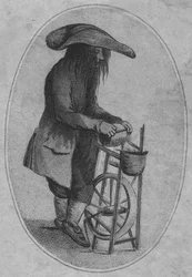 Eine Skizze eines Messerschleifers, 1753