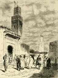 Eine Straße in Fès, 1890