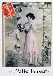 Tausend Küsse, Französische Postkarte, um 1900