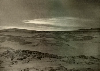 Ein Blick nach Norden, Richtung sterbende Sonne, im März, um 1908, 1909