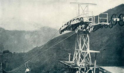 Ansicht einer Seilbahn, 1922